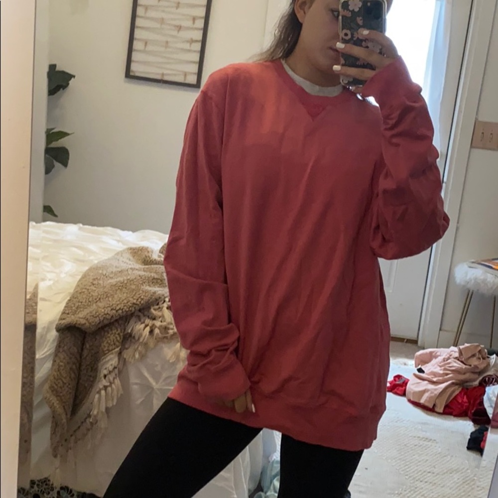 Oversized lightweight crew neck